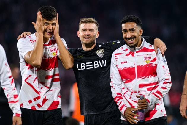 COLOGNE, GERMANY - 28 SEPTEMBER, 2025: Chema Andres, Maximilian Mittelstaedt, Tiago Tomas - The football match of Bundesliga 1.FC Koeln vs VfB Stuttgart at Rhein Energie Stadion.  Copyright: xVITALIIxKLIUIEVx