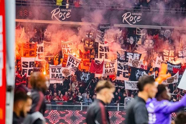 FOOTBALL : Stade Rennais vs RC Lens - Ligue 1 - JournÃ e 6 - 28 09 2025 Supporters du Stade Rennais - Ambiance RennesFrance  Copyright: xBaptistexAutissierx