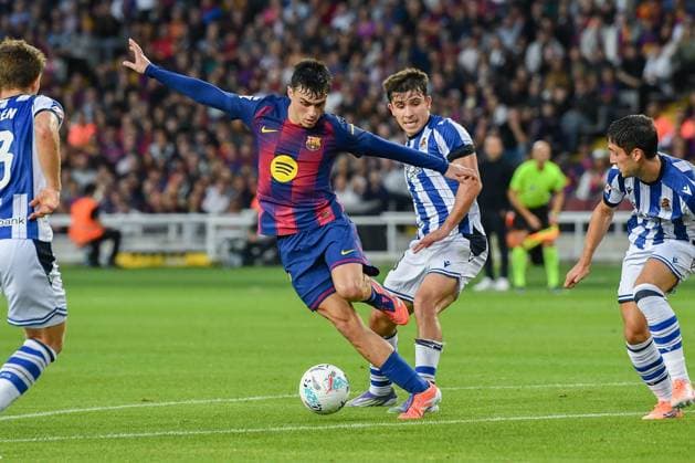 FC Barcelona, Barca v REAL SOCIEDAD OLIMPIC STADIUM LLUIS COMPANYS. MONTJUIC,BARCELONA. September 28, 2025 FC BARCELONA vs REAL SOCIEDAD September 28, ,2025 Pedri (8) of FC Barcelona during the match between FC Barcelona and Real Sociedad corresponding to the seventh day of La Liga EA Sports at at Olimpic Stadium Lluis Companys of MontjuÃ¯c in Barcelona, Spain. Barcelona ESP Copyright: xS.xRosx