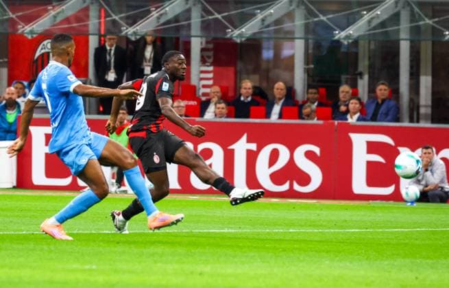 Serie A football match - 2025 26 Milan vs. Napoli Youssouf Fofana of AC Milan During the football match on September 28, 2025, valid for the Italian Serie A - 2025 26 championship in Milan at the San Siro Stadium between AC Milan and SSC Napoli. Pictured: MILANO Stadio San Siro Lombardia ITALIA Copyright: xFABIOxSASSOxFabioxSassox Milan Napoli2025_09_28Fabio Sasso4857