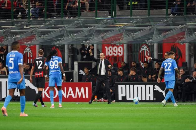 Serie A football match - 2025 26 Milan vs. Napoli Massimiliano Allegri Head Coach of AC Milan During the football match on September 28, 2025, valid for the Italian Serie A - 2025 26 championship in Milan at the San Siro Stadium between AC Milan and SSC Napoli. Pictured: MILANO Stadio San Siro Lombardia ITALIA Copyright: xFABIOxSASSOxFabioxSassox Milan Napoli2025_09_28Fabio Sasso4980