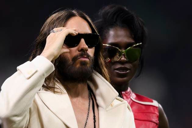Football, Italy, AC Milan - SSC Napoli - Jared Leto and Jodie Turner-Smith among the spectators