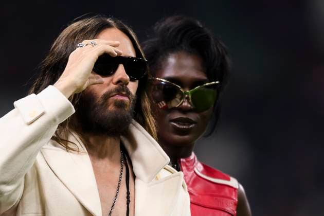AC Milan v SSC Napoli - Serie A Jared Leto and Jodie Turner-Smith attend the Serie A football match between AC Milan and SSC Napoli. Milan Italy Copyright: xNicolòxCampox