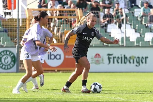 Soccer DFB Cup Women BSG Chemie Leipzig vs FC Carl Zeiss Jena 28 09 2025 Marlene Haberecht 11, Chemie Leipzig Soccer, DFB Cup Women, Season 2025 2026, 1 Round BSG Chemie Leipzig vs FC Carl Zeiss Jena on 28 09 2025 at Alfred Kunze Sportpark, Leipzig Leutzsch Copyright: xBEAUTIFULxSPORTS JanxKaeferx