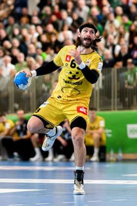 Backngang 2 HBL 25 26 HC Oppenweiler Backnang HSG Krefeld Julius Rose Krefeld Backnang Murrtal Arena Baden Württemberg Germany