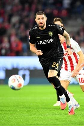 Jeff CHABOT S Action, Single action, Football 1 Bundesliga, 5 Matchday, matchday5, 1 FC Koeln K VfB Stuttgart S 1 2 on 31 08 2025 in Koeln Germany DFL regulations prohibit any use of photographs as image sequences and or quasi video Â