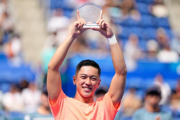 Tokito Oda (JPN), SEPTEMBER 29, 2025 - Tennis : Victory Ceremony at Ariake Tennis Forest Park during Kinoshita Group Japan Open Wheelchair Tennis Championship 2025 in Tokyo, Japan. Noxthirdxpartyxsales  aflo_305192267