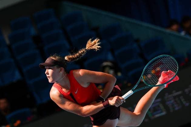 BEIJING, CHINA - SEPTEMBER 29: Mirra Andreeva of Russia returns a shot in the Women s Singles Round of 32 match against Jessica Bouzas Maneiro of Spain on day 8 of the 2025 China Open at National Tennis Center on September 29, 2025 in Beijing, China.  Copyright: xVCGx 111593927126