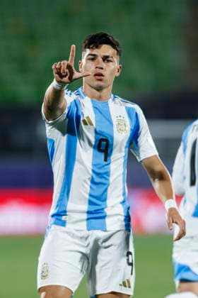 Cuba v Argentina: Group D - FIFA U-20 World Cup Chile 2025 Valparaiso, Chile - September 28: Alejo Sarco of Argentina celebrates his first goal during the FIFA U-20 World Cup Chile 2025 Group D match between Cuba and Argentina at Estadio ElÃaas Figueroa Brander on September 28, 2025 in Valparaiso, Chile Valparaiso Estadio ElÃaas Figueroa Brander Valparaiso Chile Copyright: xLatinxSportxImagesx