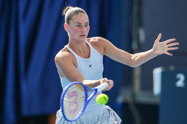 BEIJING, CHINA - SEPTEMBER 29: Marta Kostyuk of Ukraine competes in the Women s Singles Round of 32 match against Aliaksandra Sasnovich on day 8 of the 2025 China Open at the National Tennis Center on September 29, 2025 in Beijing, China.  Copyright: xVCGx 111593936434