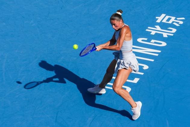 BEIJING, CHINA - SEPTEMBER 29: Marta Kostyuk of Ukraine competes in the Women s Singles Round of 32 match against Aliaksandra Sasnovich on day 8 of the 2025 China Open at the National Tennis Center on September 29, 2025 in Beijing, China.  Copyright: xVCGx 111593938886