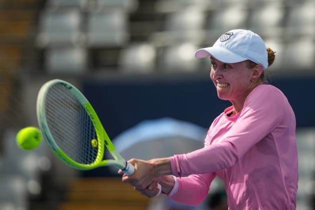 BEIJING, CHINA - SEPTEMBER 29: Aliaksandra Sasnovich competes in the Women s Singles Round of 32 match against Marta Kostyuk of Ukraine on day 8 of the 2025 China Open at the National Tennis Center on September 29, 2025 in Beijing, China.  Copyright: xVCGx 111593934171