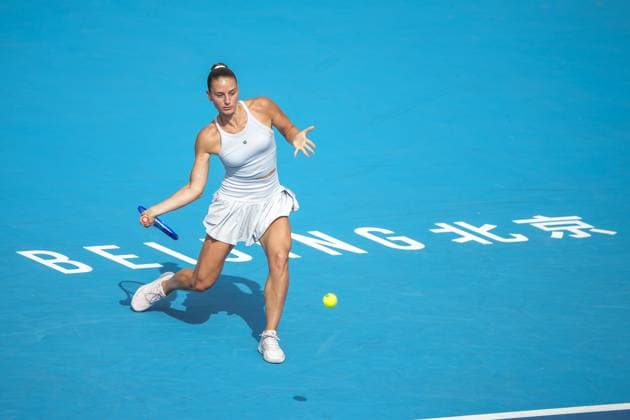 BEIJING, CHINA - SEPTEMBER 29: Marta Kostyuk of Ukraine competes in the Women s Singles Round of 32 match against Aliaksandra Sasnovich on day 8 of the 2025 China Open at the National Tennis Center on September 29, 2025 in Beijing, China.  Copyright: xVCGx 111593934461