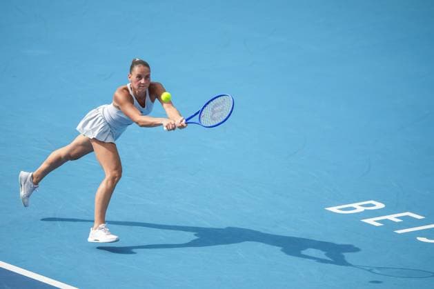 BEIJING, CHINA - SEPTEMBER 29: Marta Kostyuk of Ukraine competes in the Women s Singles Round of 32 match against Aliaksandra Sasnovich on day 8 of the 2025 China Open at the National Tennis Center on September 29, 2025 in Beijing, China.  Copyright: xVCGx 111593936217