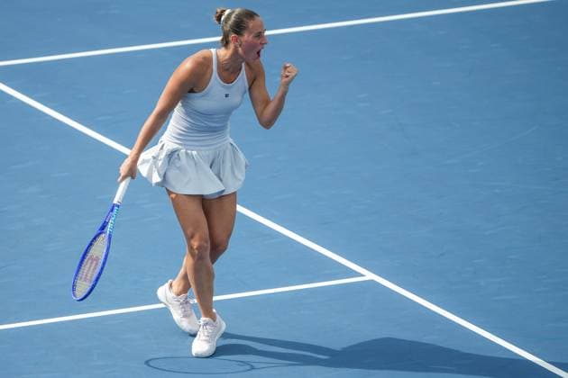 BEIJING, CHINA - SEPTEMBER 29: Marta Kostyuk of Ukraine reacts in the Women s Singles Round of 32 match against Aliaksandra Sasnovich on day 8 of the 2025 China Open at the National Tennis Center on September 29, 2025 in Beijing, China.  Copyright: xVCGx 111593936278
