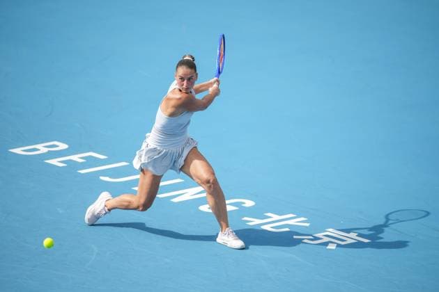 BEIJING, CHINA - SEPTEMBER 29: Marta Kostyuk of Ukraine competes in the Women s Singles Round of 32 match against Aliaksandra Sasnovich on day 8 of the 2025 China Open at the National Tennis Center on September 29, 2025 in Beijing, China.  Copyright: xVCGx 111593936418
