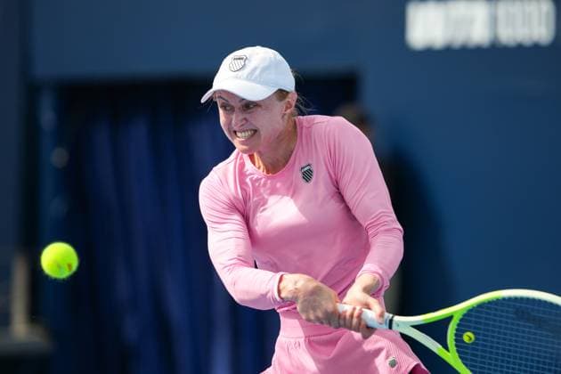 BEIJING, CHINA - SEPTEMBER 29: Aliaksandra Sasnovich competes in the Women s Singles Round of 32 match against Marta Kostyuk of Ukraine on day 8 of the 2025 China Open at the National Tennis Center on September 29, 2025 in Beijing, China.  Copyright: xVCGx 111593929639