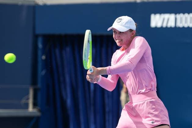 BEIJING, CHINA - SEPTEMBER 29: Aliaksandra Sasnovich competes in the Women s Singles Round of 32 match against Marta Kostyuk of Ukraine on day 8 of the 2025 China Open at the National Tennis Center on September 29, 2025 in Beijing, China.  Copyright: xVCGx 111593929653