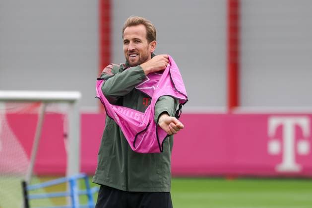 Harry Kane FC Bayern Muenchen, 09 , GER, Final training, FC Bayern Muenchen, Football, UEFA Champions League, League phase, Matchday 2, 2025 2026 season, 29 09 2025, GER, Final training, FC Bayern Muenchen, Football, UEFA Champions League, League phase, Matchday 2, 2025 2026 season, 29 09 2025 Muenchen Copyright: xEibner-Pressefoto JennixMaulx EP_JML