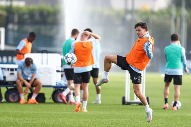 Club s Hugo Vetlesen pictured during a training session of Belgian soccer team Club Brugge, in Brugge, on Monday 29 September 2025. The team is preparing for tomorrow s game against Italian Atalanta BC, on day two of the League phase of the UEFA Champions League tournament. BRUNOxFAHY  x135604704x