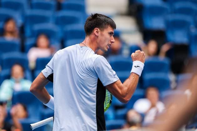 BEIJING, CHINA - SEPTEMBER 29: Fabian Marozsan of Hungary reacts in the Men s Singles Quarterfinal match against Jannik Sinner of Italy on day 8 of the 2025 China Open at the National Tennis Center on September 29, 2025 in Beijing, China.  Copyright: xVCGx 111593951690