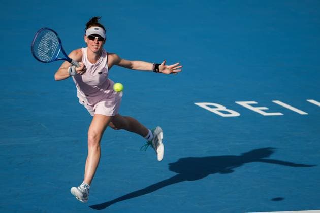 BEIJING, CHINA - SEPTEMBER 29: Maya Joint of Australia competes in the Women s Singles Round of 32 match against Sonay Kartal of Great Britain on day 8 of the 2025 China Open at the National Tennis Center on September 29, 2025 in Beijing, China.  Copyright: xVCGx 111593957787