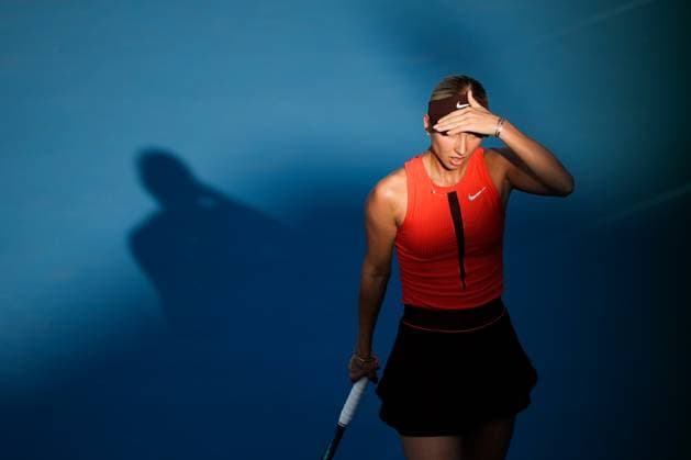 BEIJING, CHINA - SEPTEMBER 29: Anastasia Potapova reacts in the Women s Singles Round of 32 match against Zeynep Sonmez of Turkey on day 8 of the 2025 China Open at the National Tennis Center on September 29, 2025 in Beijing, China.  Copyright: xVCGx 111593963862