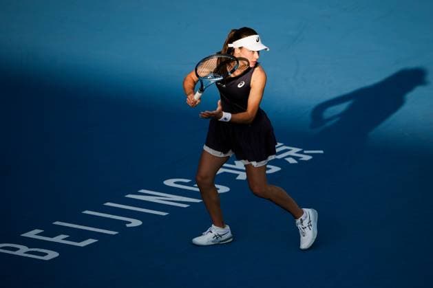 BEIJING, CHINA - SEPTEMBER 29: Zeynep Sonmez of Turkey competes in the Women s Singles Round of 32 match against Anastasia Potapova on day 8 of the 2025 China Open at the National Tennis Center on September 29, 2025 in Beijing, China.  Copyright: xVCGx 111593963570