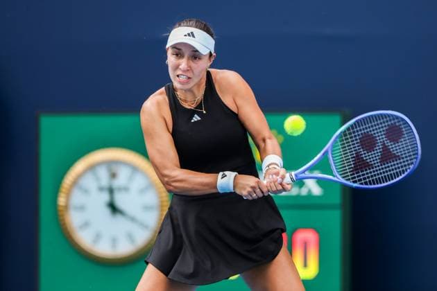BEIJING, CHINA - SEPTEMBER 29: Jessica Pegula of the United States competes in the Women s Singles Round of 32 match against Emma Raducanu of Great Britain on day 8 of the 2025 China Open at the National Tennis Center on September 29, 2025 in Beijing, China.  Copyright: xVCGx 111593959429