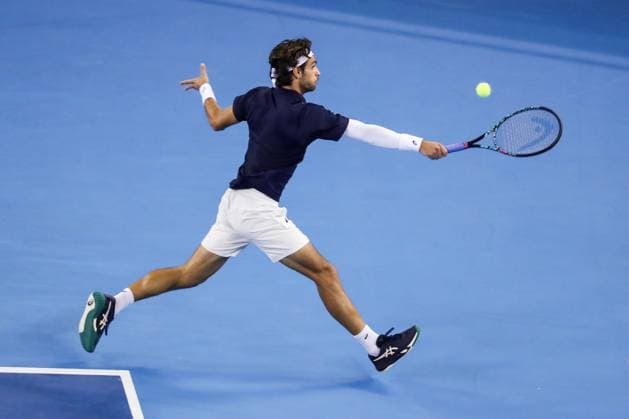 BEIJING, CHINA - SEPTEMBER 29: Lorenzo Musetti of Italy competes in the Men s Singles Quarterfinal match against Learner Tien of the United States on day 8 of the 2025 China Open at the National Tennis Center on September 29, 2025 in Beijing, China.  Copyright: xVCGx 111594023563
