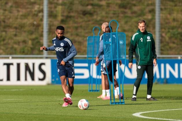 29 09 2025, Football, Season 2025 2026, Training FC Schalke 04, Moussa Sylla FC Schalke 04 , Gelsenkirchen Training ground FC Schalke 04 NRW Germany xRHR PHOTO YYx Copyright: RHR-FOTOx RHR-FOTO YY