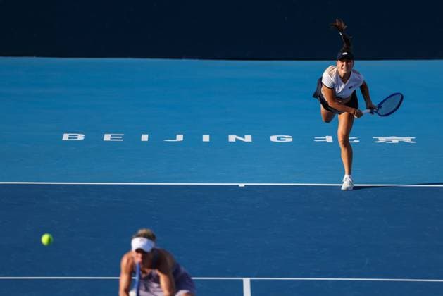 BEIJING, CHINA - SEPTEMBER 29: Laura Siegemund of Germany and Kamilla Rakhimova compete in the Women s Doubles Round of 16 match against Eri Hozumi of Japan and Wu Fang-Hsien of Chinese Taipei on day 8 of the 2025 China Open at National Tennis Center on September 29, 2025 in Beijing, China.  Copyright: xVCGx 111593958243