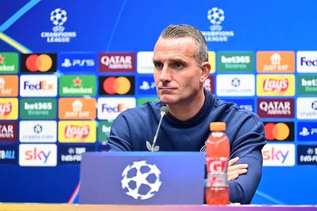 Atalanta v Club Brugge - UEFA Champions League Media Activities 29 09 2025 BERGAMO, ITALY - SEPTEMBER 29 : Hayen Nicky head coach of Club Brugge talking to the press during a press conference, PK, Pressekonferenz ahead of the UEFA Champions League 2025 26 League Phase MD2 match between Atalanta and Club Brugge on September 29, 2025 in Bergamo, Italy, 29 09 2025 Bergamo Italy  Copyright: xPeterxDexVoechtx