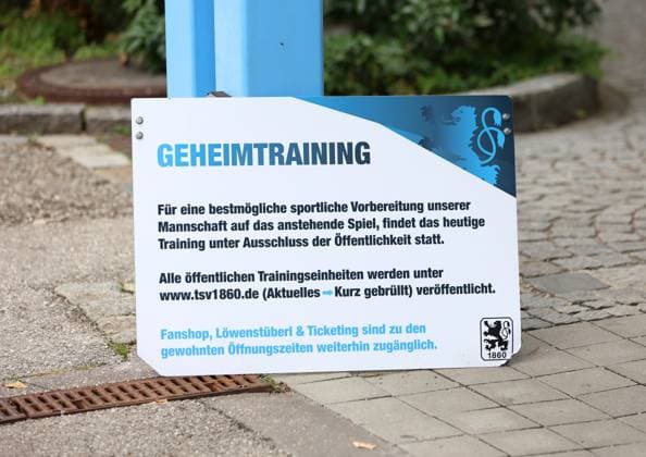 Football, 3rd division, TSV 1860 Munich secret training session