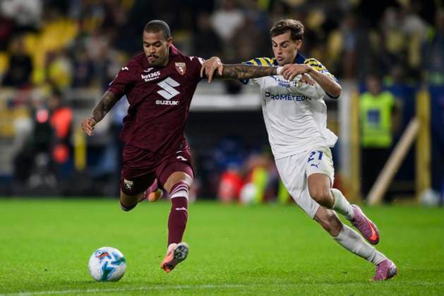 Parma Calcio v Torino FC - Serie A Cyril Ngonge of Torino FC scores a goal during the Serie A football match between Parma Calcio and Torino FC. Parma Italy Copyright: xNicolòxCampox