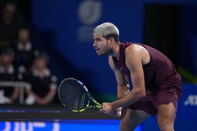 Carlos Alcaraz of spain defeated Casper Ruud of Norway in Men s singles semi finals in Japan open tennis tournament ATP500 2025 at Ariake Tennis stadium in Tokyo, Japan on September 29, 2025  Copyright: xRanjithxKumar IPAxSportx xipa-agency.netx xx IPA_65927540 IPA_Agency_IPA65927540