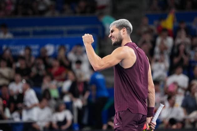 Carlos Alcaraz of spain defeated Casper Ruud of Norway in Men s singles semi finals in Japan open tennis tournament ATP500 2025 at Ariake Tennis stadium in Tokyo, Japan on September 29, 2025  Copyright: xRanjithxKumar IPAxSportx xipa-agency.netx xx IPA_65927598 IPA_Agency_IPA65927598