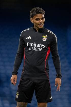 GB, London - 29 September 2025 : Richard Rios Montoya of S.L. Benfica during the training Session before match against Chelsea FC for UEFA Champions League 2025 26 League Phase MD2 at Stamford Bridge stadium in London, England. Photo Sebastian Frej S.L. Benfica Training Session And press conference, PK, Pressekonferenz - UEFA Champions League 2025 26 League Phase MD2 Copyright: xSebastianxFrejx