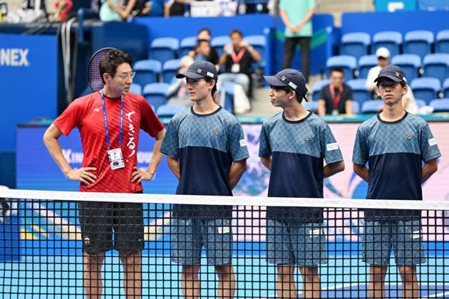 Shuzo Matsuoka, SEPTEMBER 29, 2025 - Wheelchair Tennis : Kinoshita Group Japan Open Wheelchair Tennis Championships 2025 Men s Wheelchair Tennis Singles Award ceremony at Ariake Coliseum, Tokyo, Japan. Noxthirdxpartyxsales  aflo_305232769