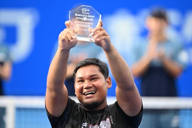 Mohamad Yusshazwan YUSOFF (MAS), SEPTEMBER 29, 2025 - Wheelchair Tennis : Kinoshita Group Japan Open Wheelchair Tennis Championships 2025 Men s Wheelchair Tennis Doubles Award ceremony at Ariake Coliseum, Tokyo, Japan. Noxthirdxpartyxsales  aflo_305232809