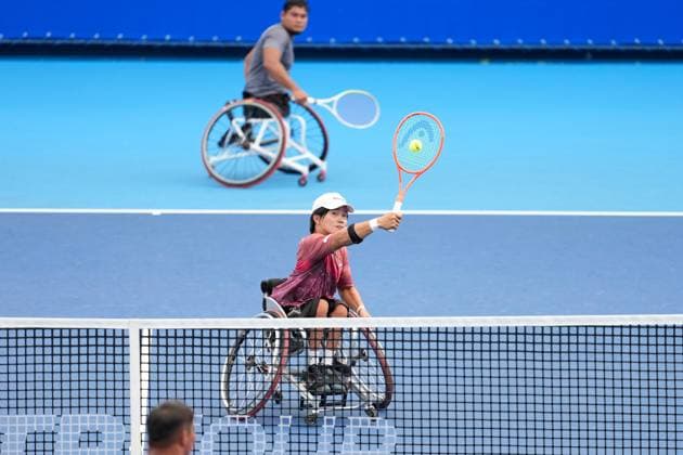 Shogo Takano (JPN), SEPTEMBER 29, 2025 - Tennis : Doubles Final match at Ariake Tennis Forest Park during Kinoshita Group Japan Open Wheelchair Tennis Championship 2025 in Tokyo, Japan. Noxthirdxpartyxsales  aflo_305253671