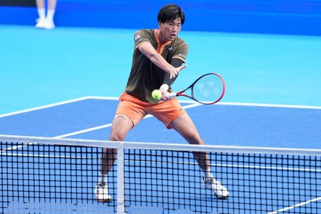 Takeru Yuzuki (JPN), SEPTEMBER 29, 2025 - Tennis : Doubles Semi-final match at Ariake Colosseum during Kinoshita Group Japan Open Tennis Championships 2025 in Tokyo, Japan. Noxthirdxpartyxsales  aflo_305253656