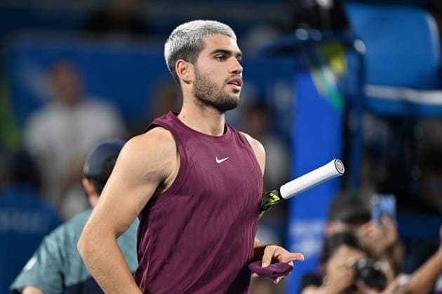 Carlos ALCARAZ (ESP), SEPTEMBER 29, 2025 - Tennis : Kinoshita Group Japan Open Tennis Championships 2025 Men s Singles Semi-final at Ariake Coliseum, Tokyo, Japan. Noxthirdxpartyxsales  aflo_305231913
