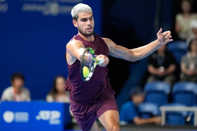 Carlos Alcaraz (ESP), SEPTEMBER 29, 2025 - Tennis : Singles Semi-final match at Ariake Colosseum during Kinoshita Group Japan Open Tennis Championships 2025 in Tokyo, Japan. Noxthirdxpartyxsales  aflo_305253603
