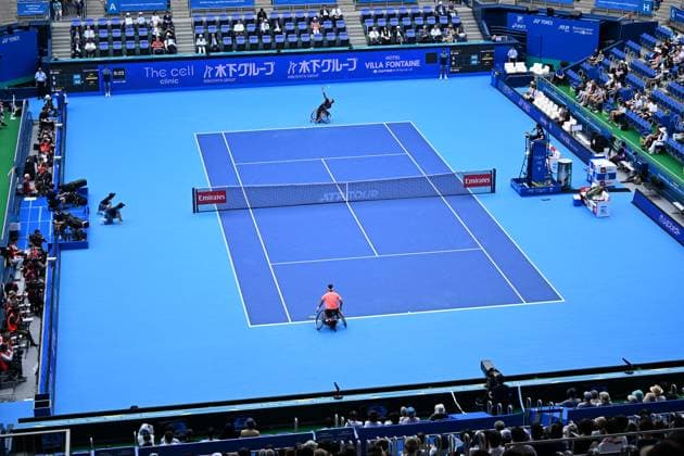 (T-B) Daisuke Arai (JPN), Tokito Oda (JPN), SEPTEMBER 29, 2025 - Wheelchair Tennis : Kinoshita Group Japan Open Wheelchair Tennis Championships 2025 Men s Wheelchair Tennis Singles Final at Ariake Coliseum, Tokyo, Japan. Noxthirdxpartyxsales  aflo_305232755