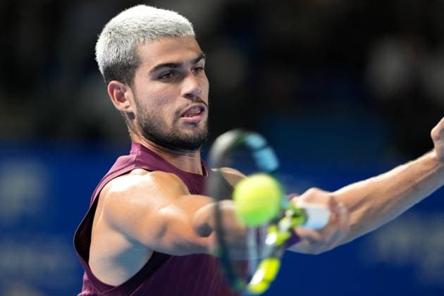 Carlos Alcaraz (ESP), SEPTEMBER 29, 2025 - Tennis : Singles Semi-final match at Ariake Colosseum during Kinoshita Group Japan Open Tennis Championships 2025 in Tokyo, Japan. Noxthirdxpartyxsales  aflo_305253582