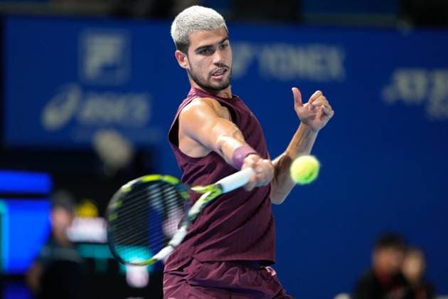Carlos Alcaraz (ESP), SEPTEMBER 29, 2025 - Tennis : Singles Semi-final match at Ariake Colosseum during Kinoshita Group Japan Open Tennis Championships 2025 in Tokyo, Japan. Noxthirdxpartyxsales  aflo_305253591