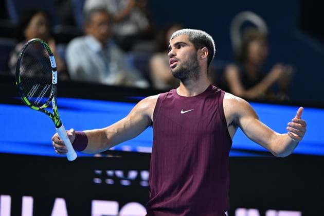 Carlos ALCARAZ (ESP), SEPTEMBER 29, 2025 - Tennis : Kinoshita Group Japan Open Tennis Championships 2025 Men s Singles Semi-final at Ariake Coliseum, Tokyo, Japan. Noxthirdxpartyxsales  aflo_305231835
