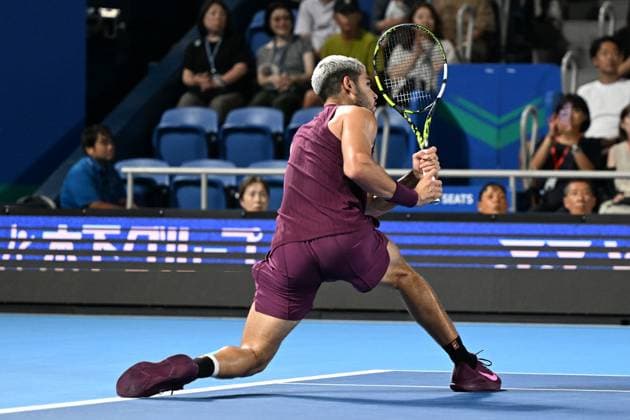 Carlos ALCARAZ (ESP), SEPTEMBER 29, 2025 - Tennis : Kinoshita Group Japan Open Tennis Championships 2025 Men s Singles Semi-final at Ariake Coliseum, Tokyo, Japan. Noxthirdxpartyxsales  aflo_305231836