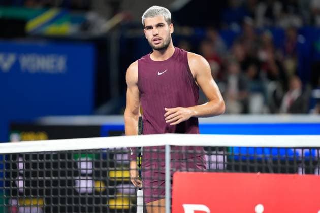 Carlos Alcaraz (ESP), SEPTEMBER 29, 2025 - Tennis : Singles Semi-final match at Ariake Colosseum during Kinoshita Group Japan Open Tennis Championships 2025 in Tokyo, Japan. Noxthirdxpartyxsales  aflo_305253492